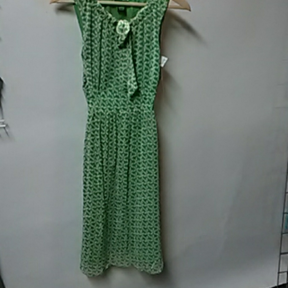 Nwt Bob Mackie Mint Floral Flounce Dress